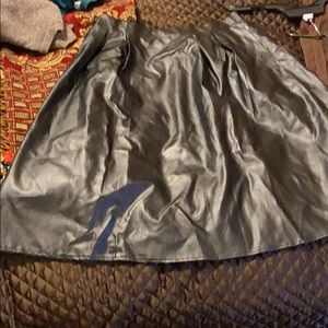 Cute full faux leather skirt